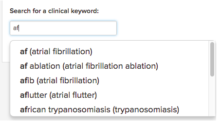 clinical research keywords